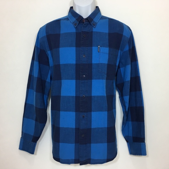 Sperry Other - Sperry Mens Shirt L Blue Plaid Button Front